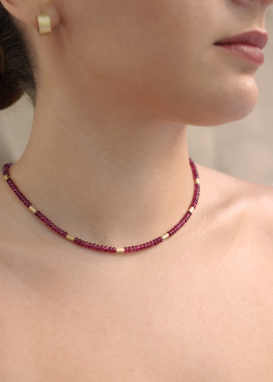 Rubellite Gemstone Necklace