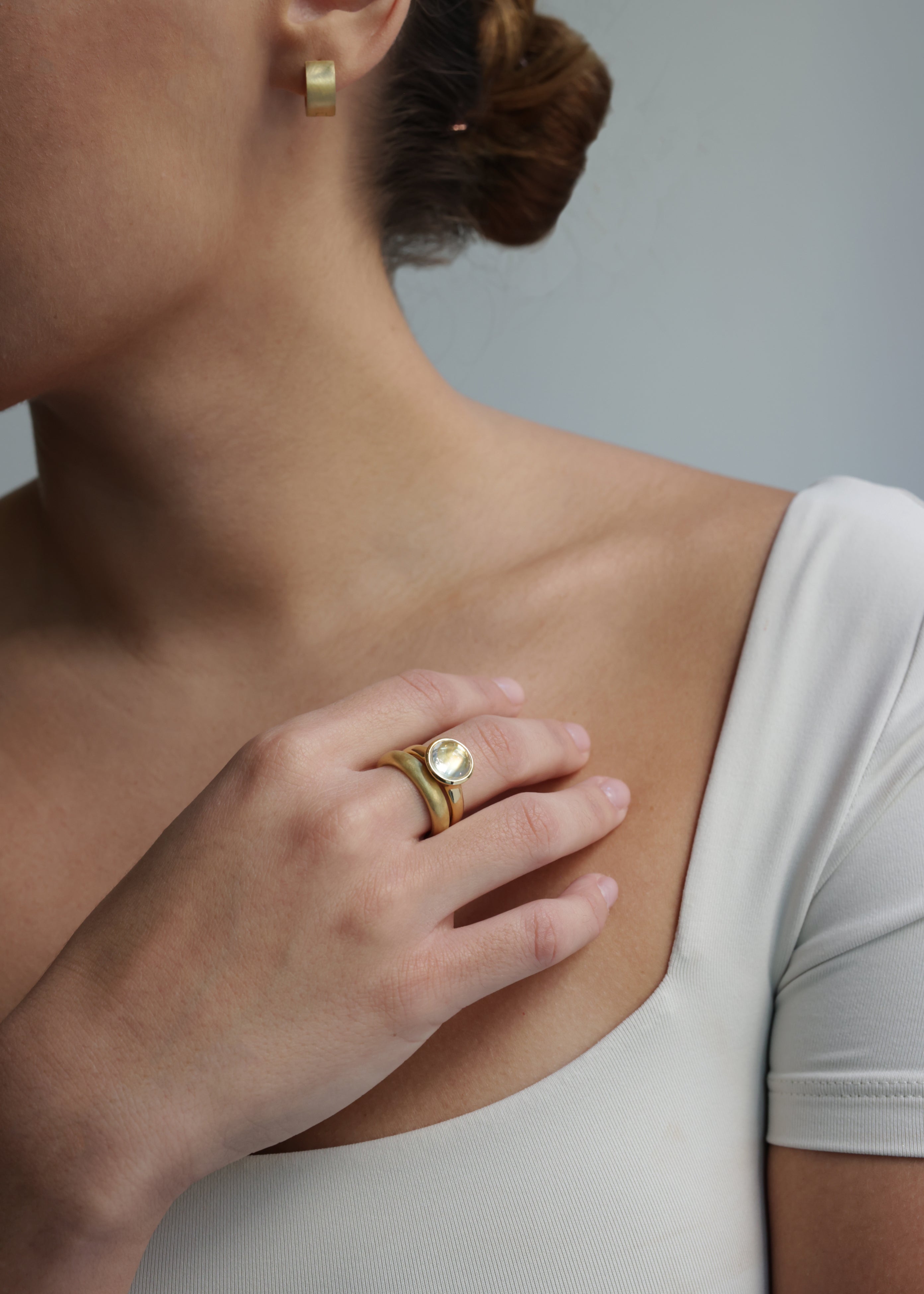 'Golden Hour' Moonstone Ring