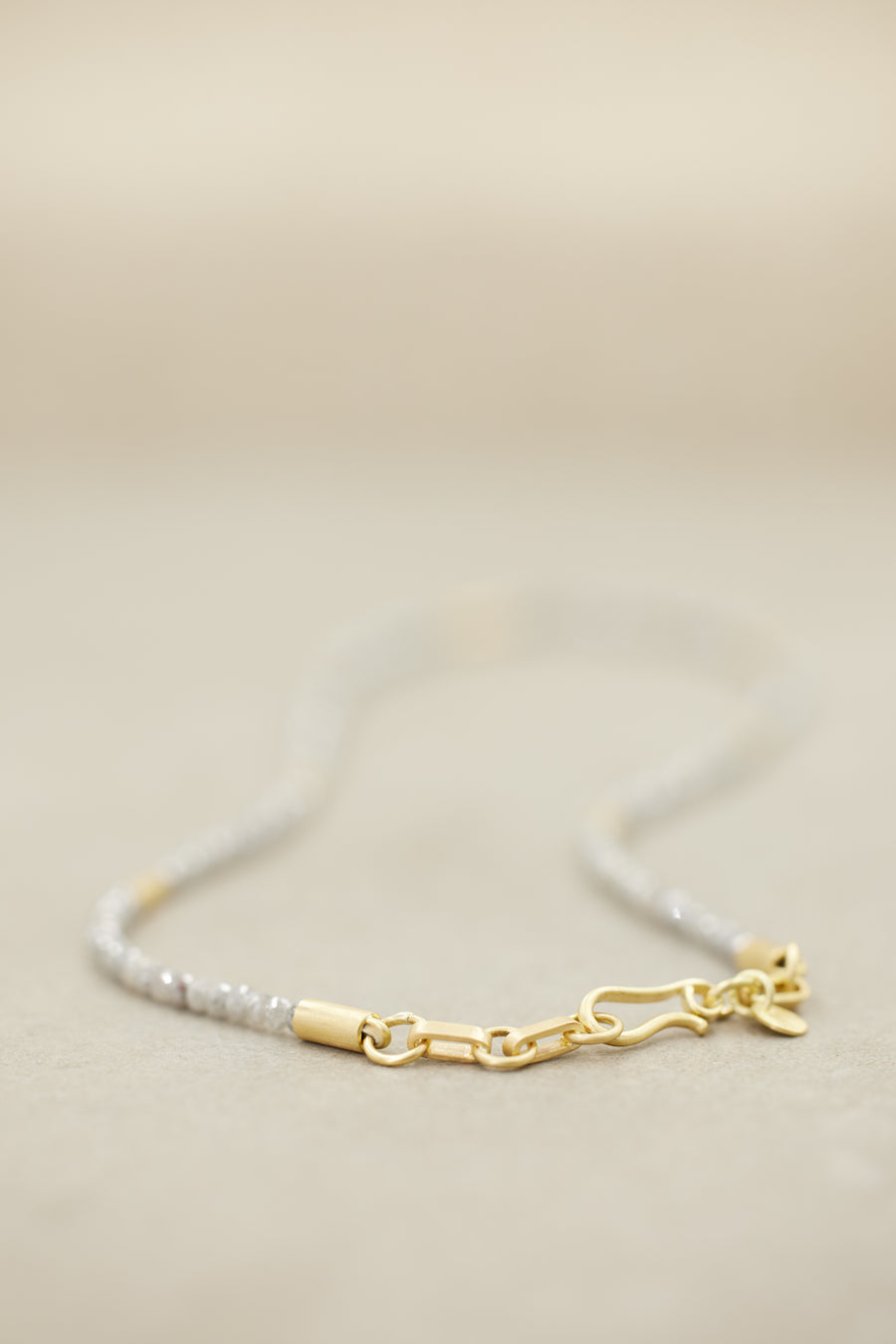 'AEGEA' Gray Diamond Bead Collier