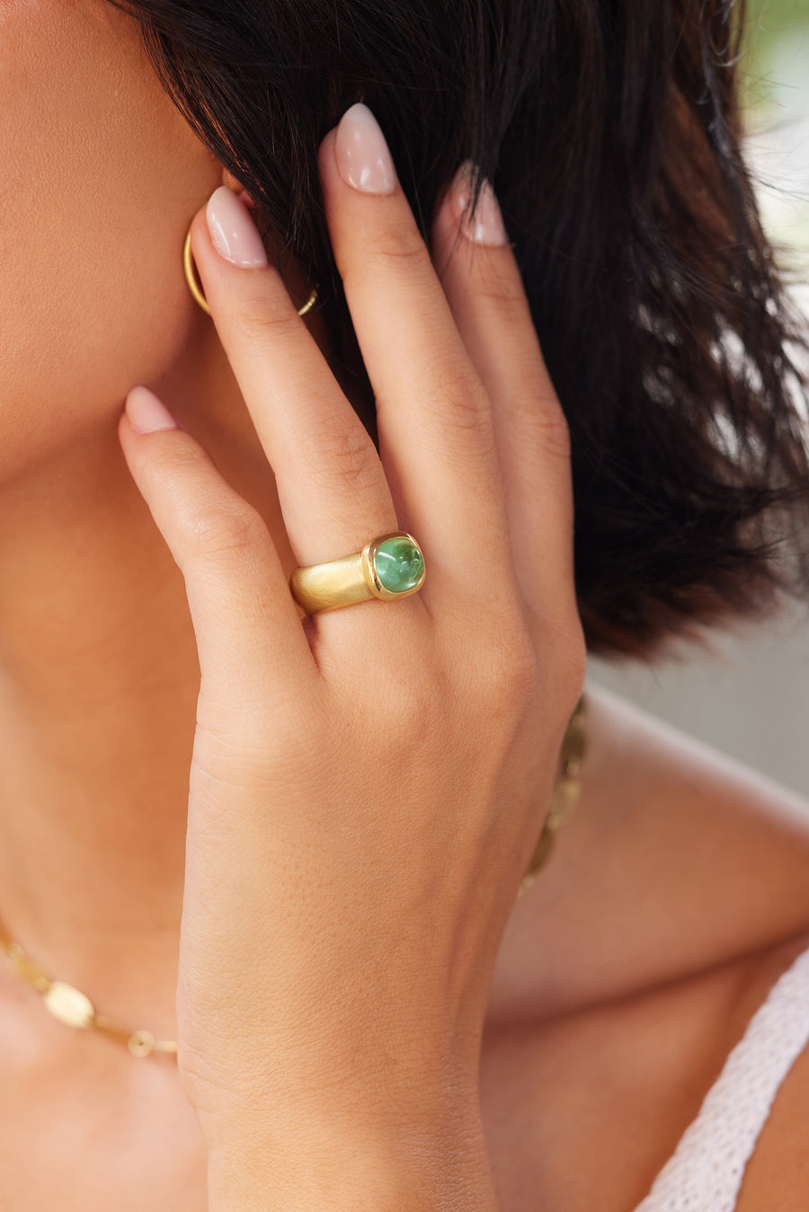 Mint Green Tourmaline Ring