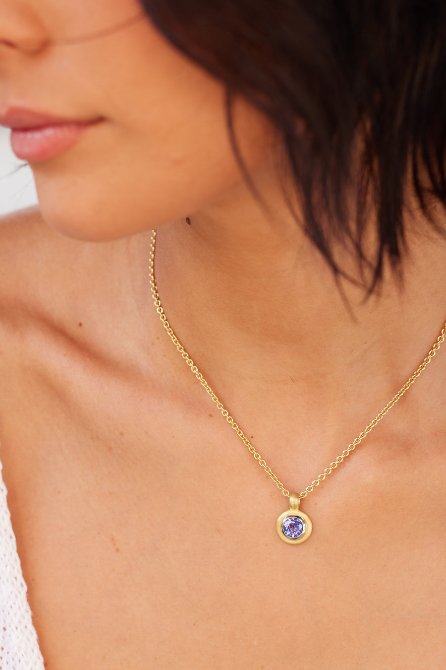 Tanzanite Circle Pendant
