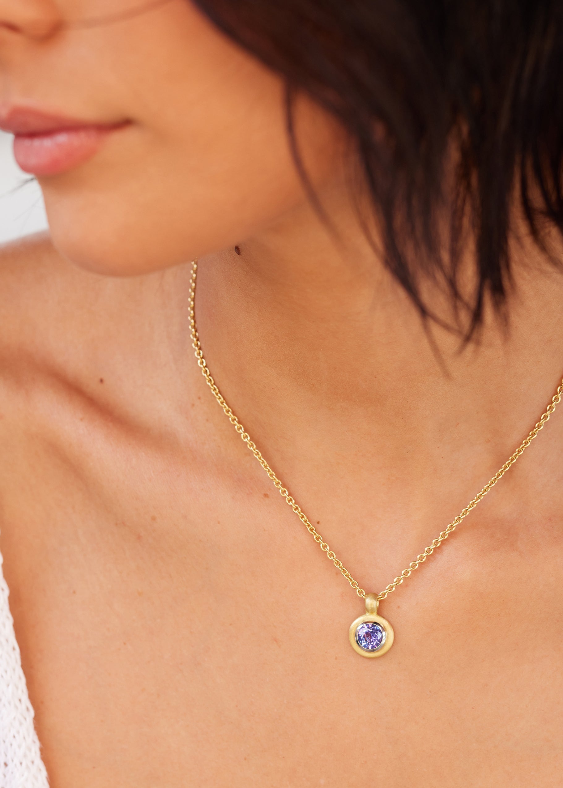 Tanzanite Circle Pendant
