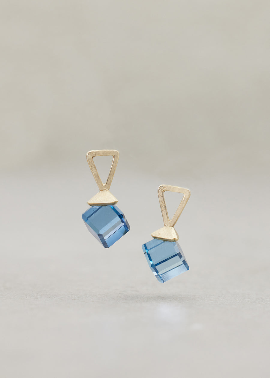 London Blue Topaz Cube Charms