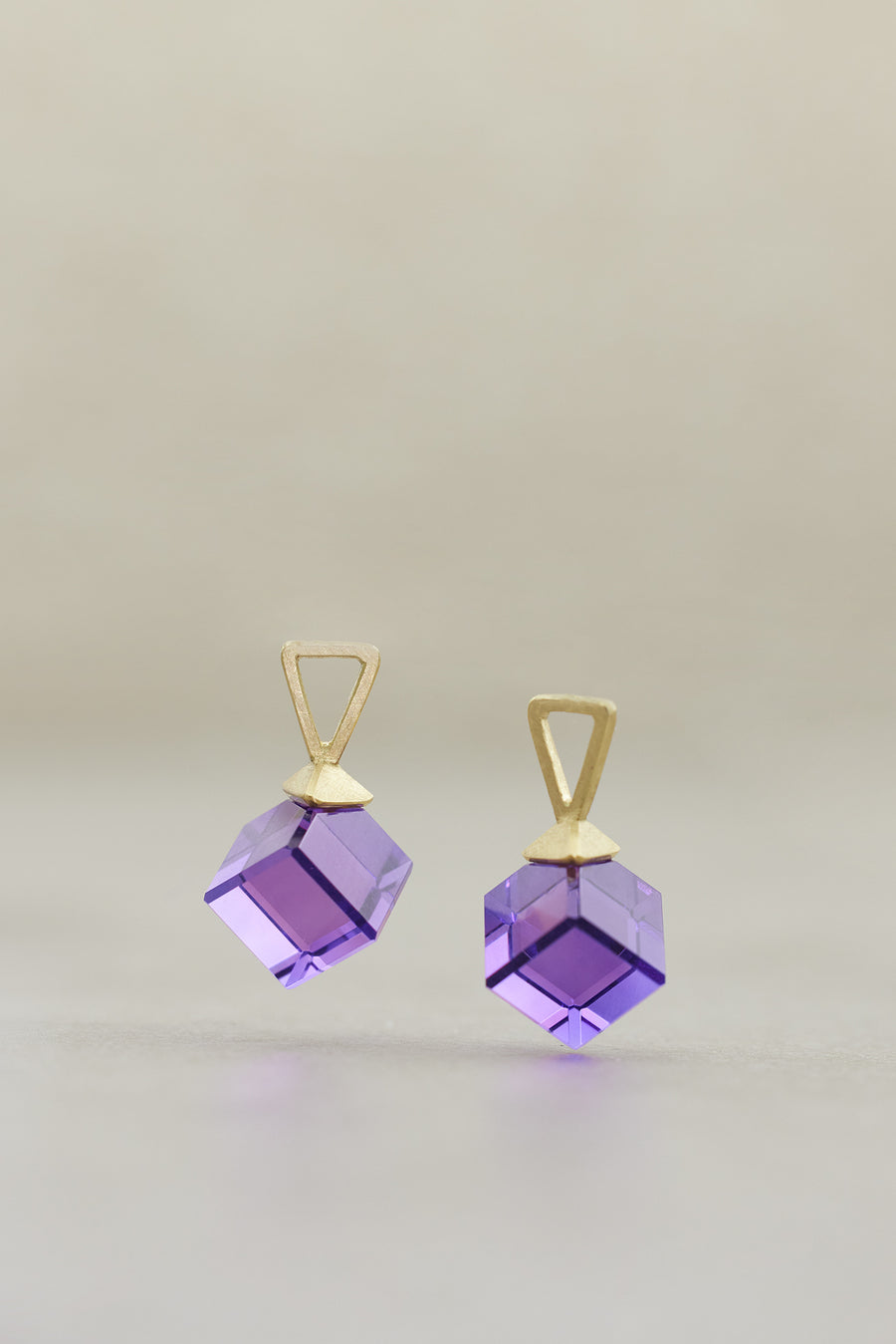 Amethyst Cube Charm Set