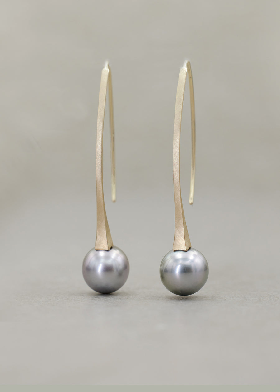 Silver Gray Tahitian Pearl Drops