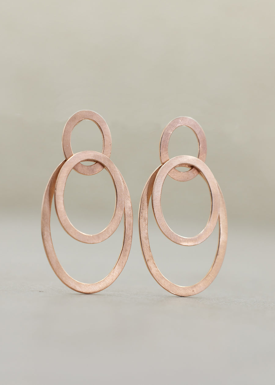 'Suspension' Earrings Rose Gold