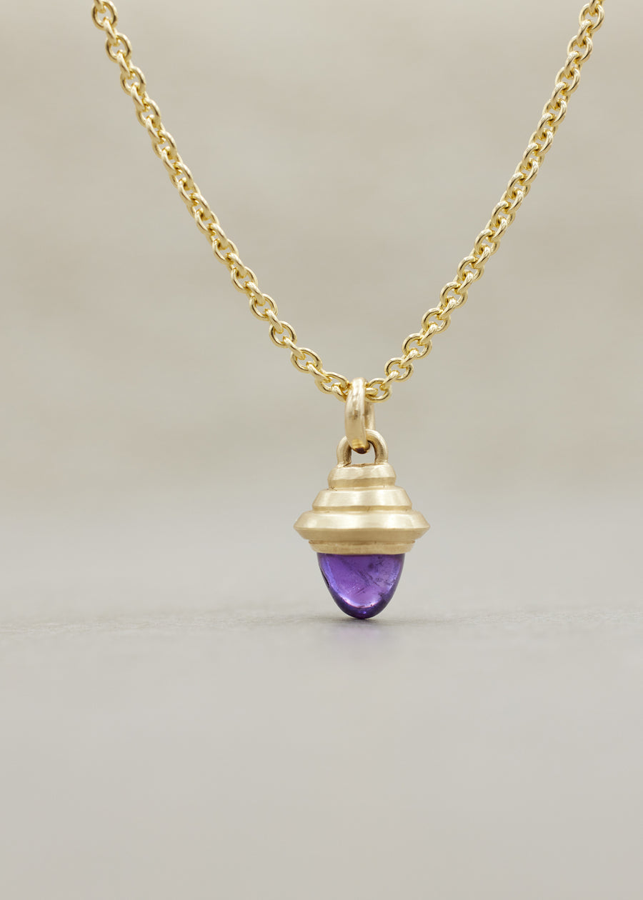 Amethyst Acorn Pendant