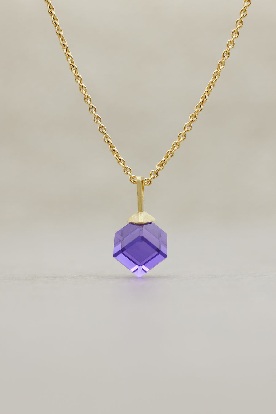 Amethyst Cube Pendant