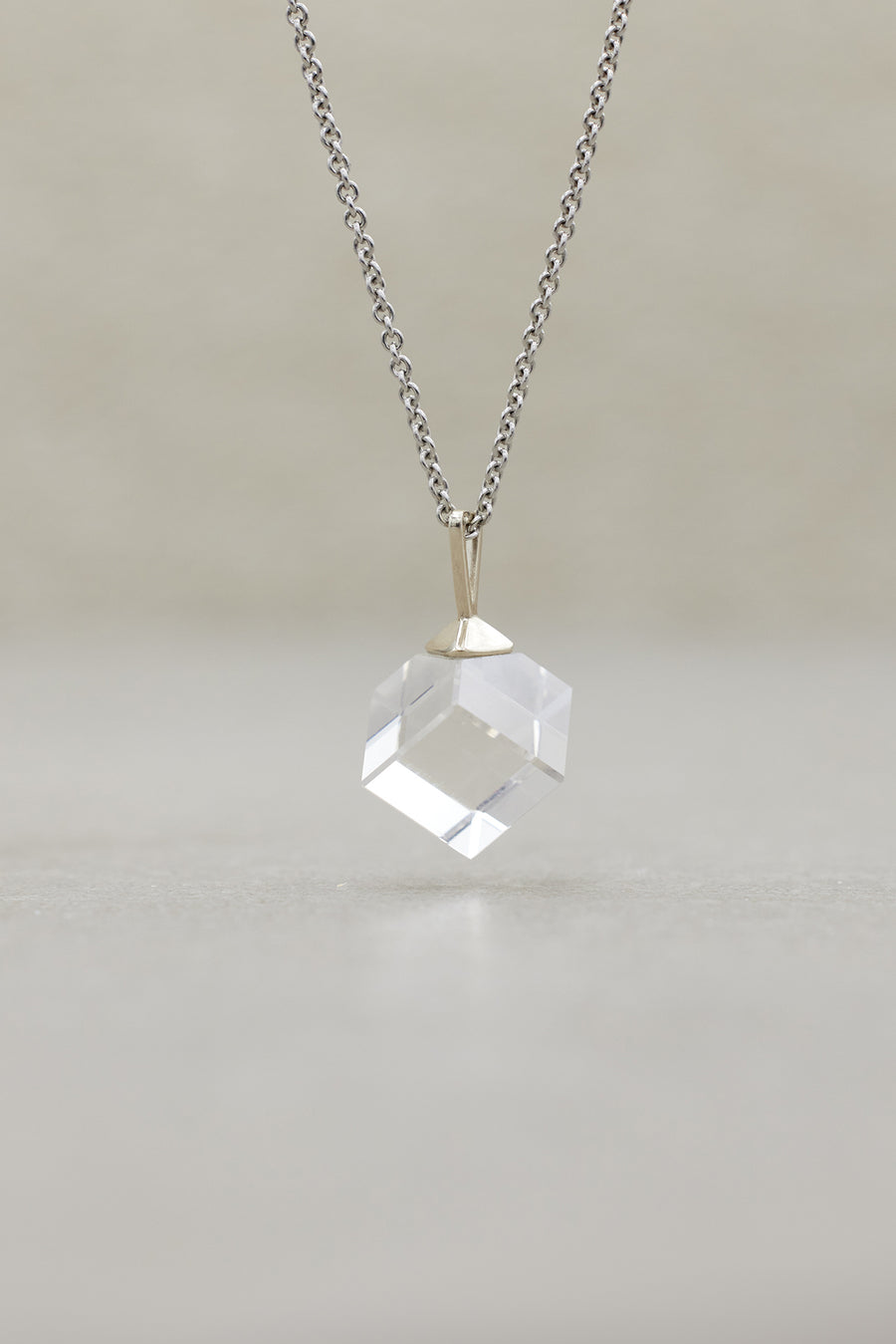 Rock Crystal Cube Pendant