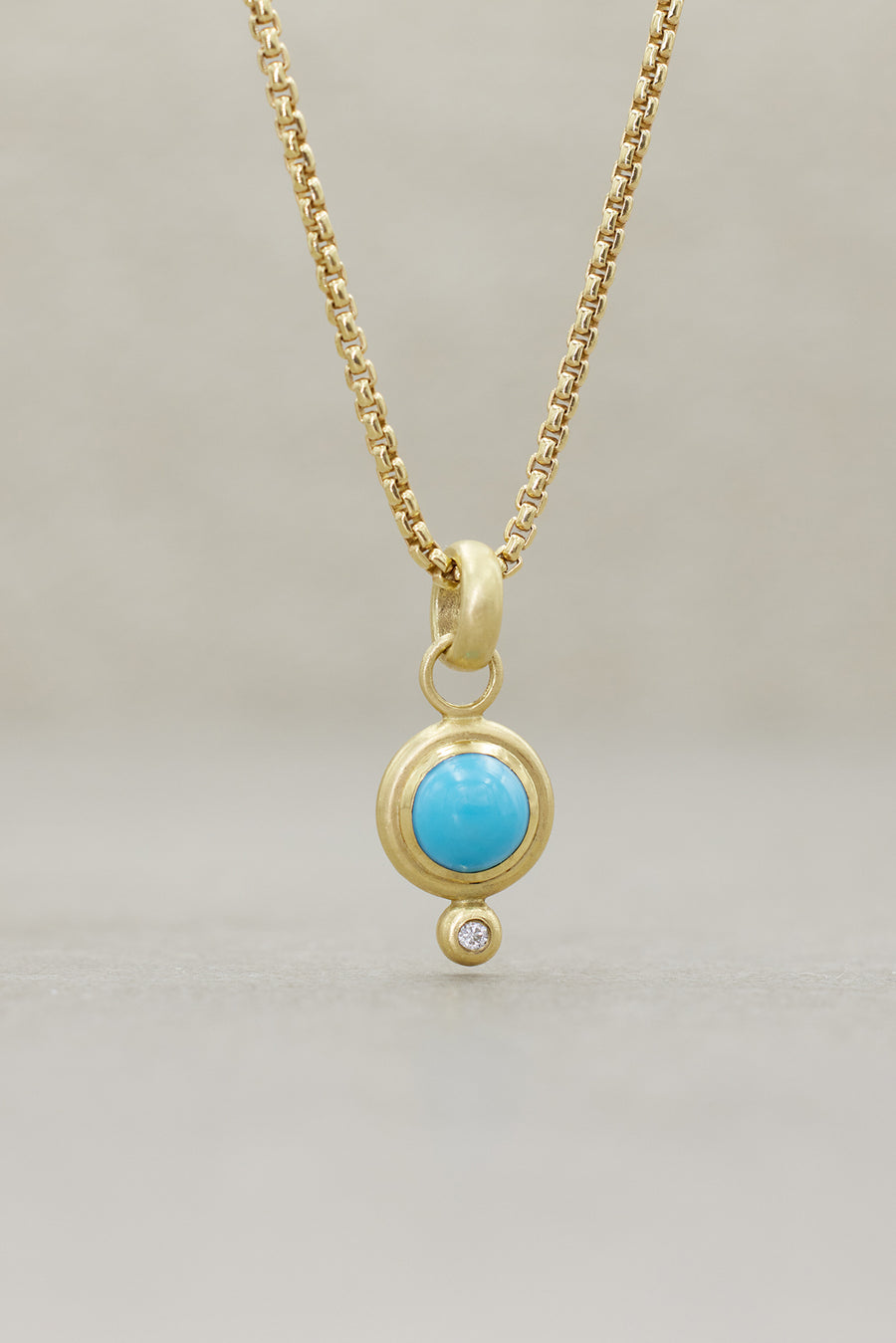 Turquoise 'Rondo' Diamond Pendant