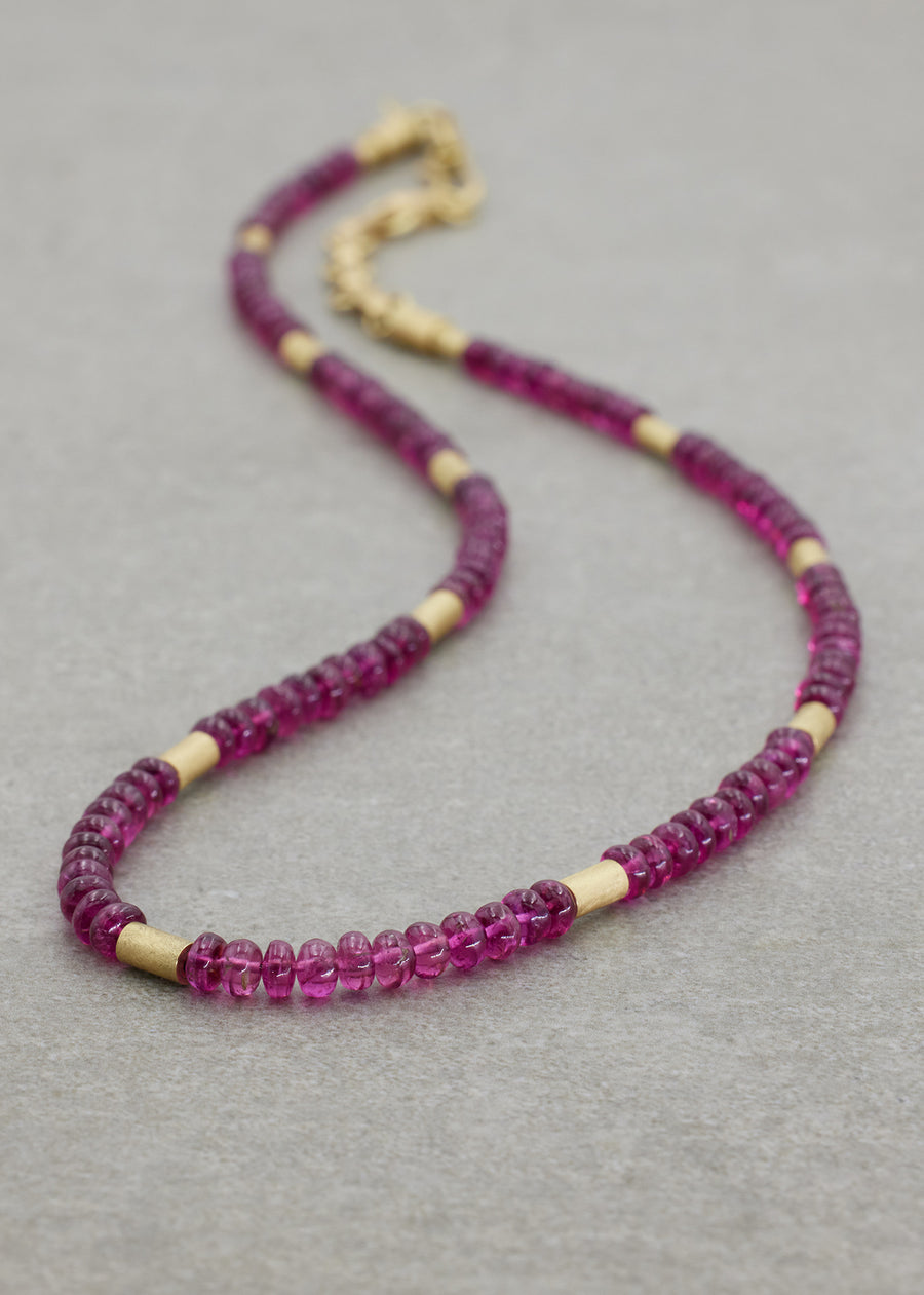 Rubellite Gemstone Necklace