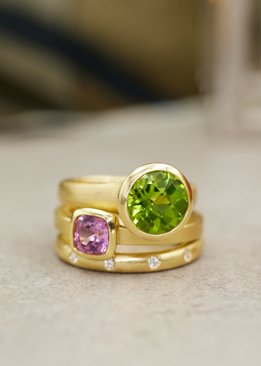 Peridot Fluted Ring