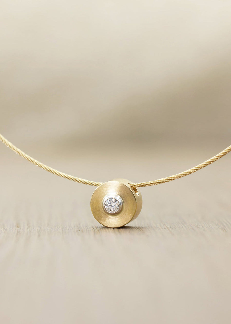 Diamond Disc Slide Pendant
