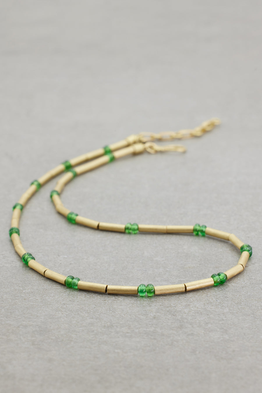 Tsavorite Bamboo Necklace