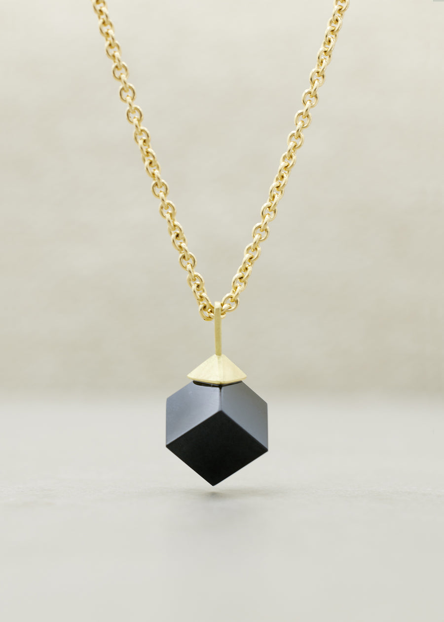 Black Onyx Cube Pendant