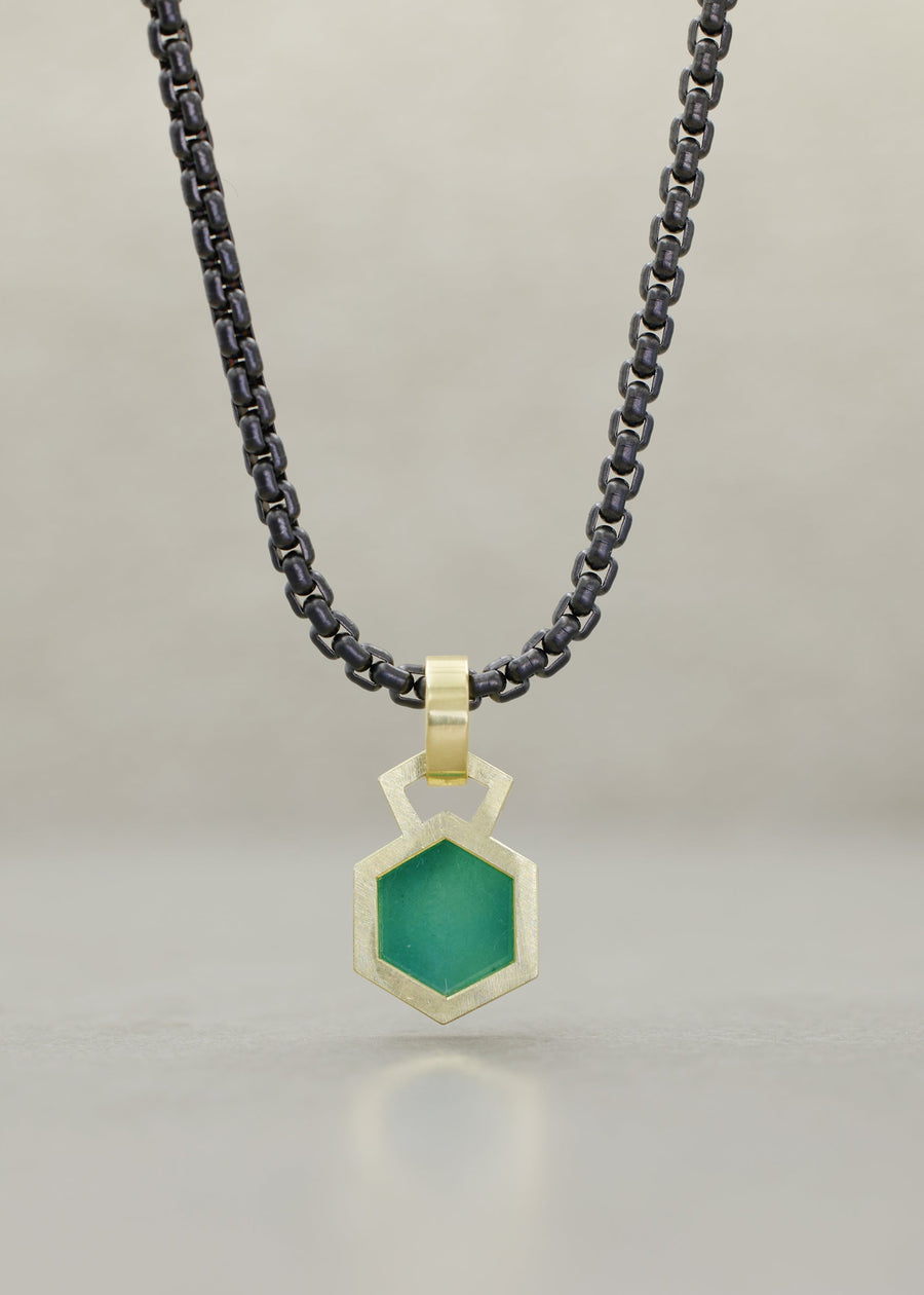 Emerald Hexagon Pendant