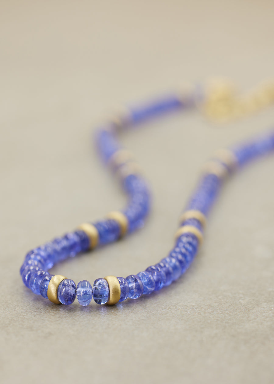 Tanzanite Rondelle Necklace