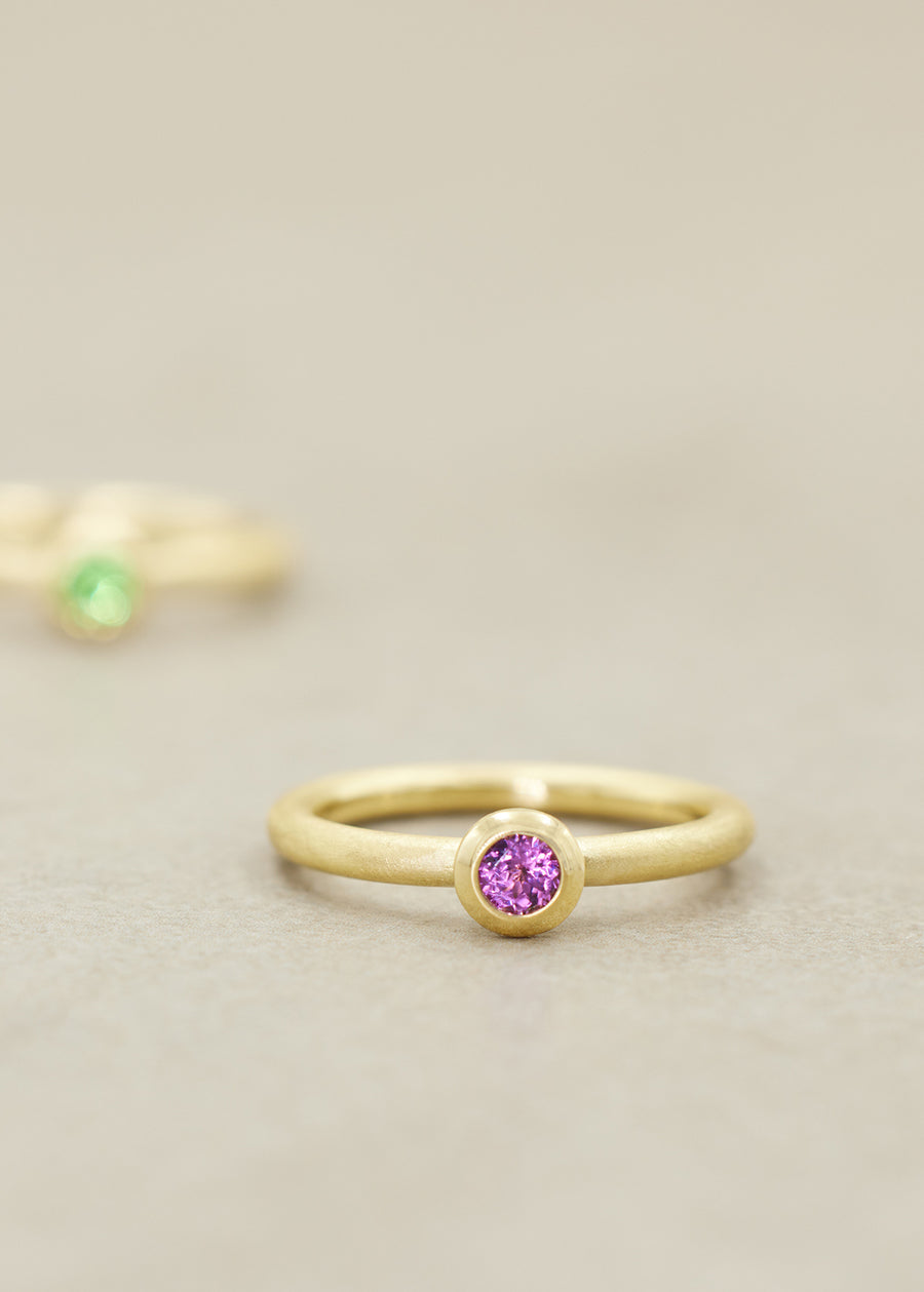 Purple Garnet Gem Stack Ring