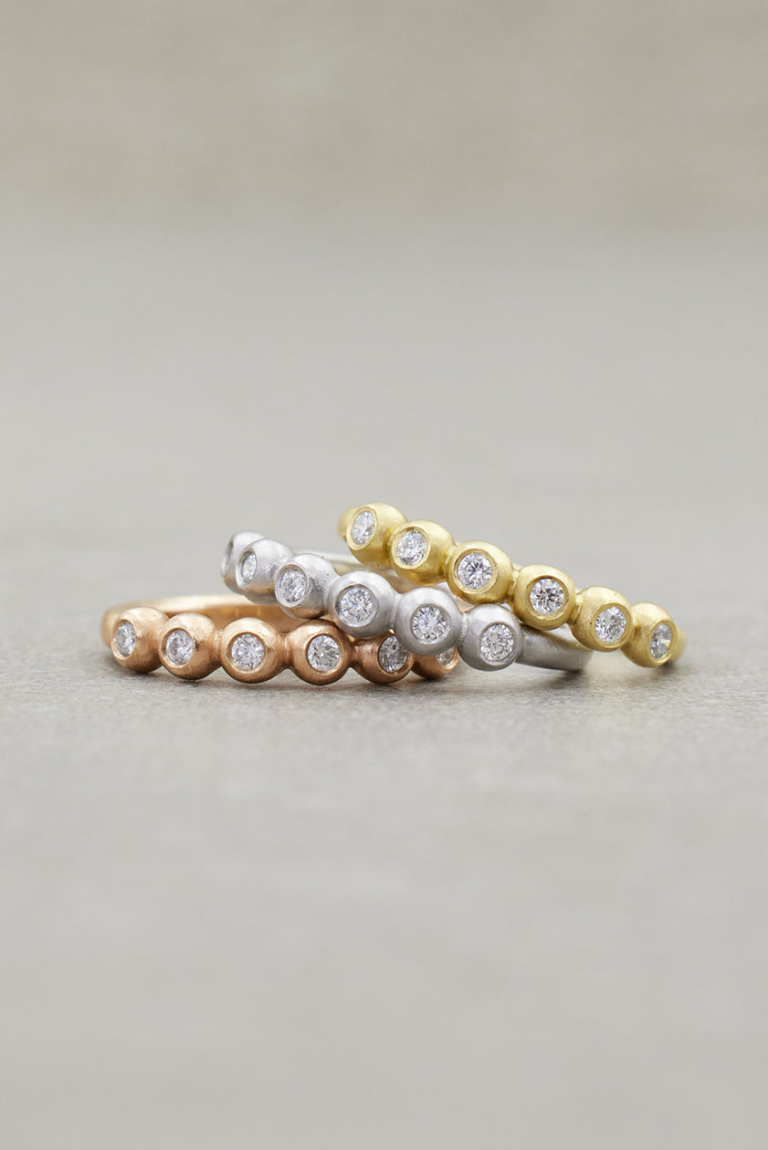 SIX Bead Diamond Rings