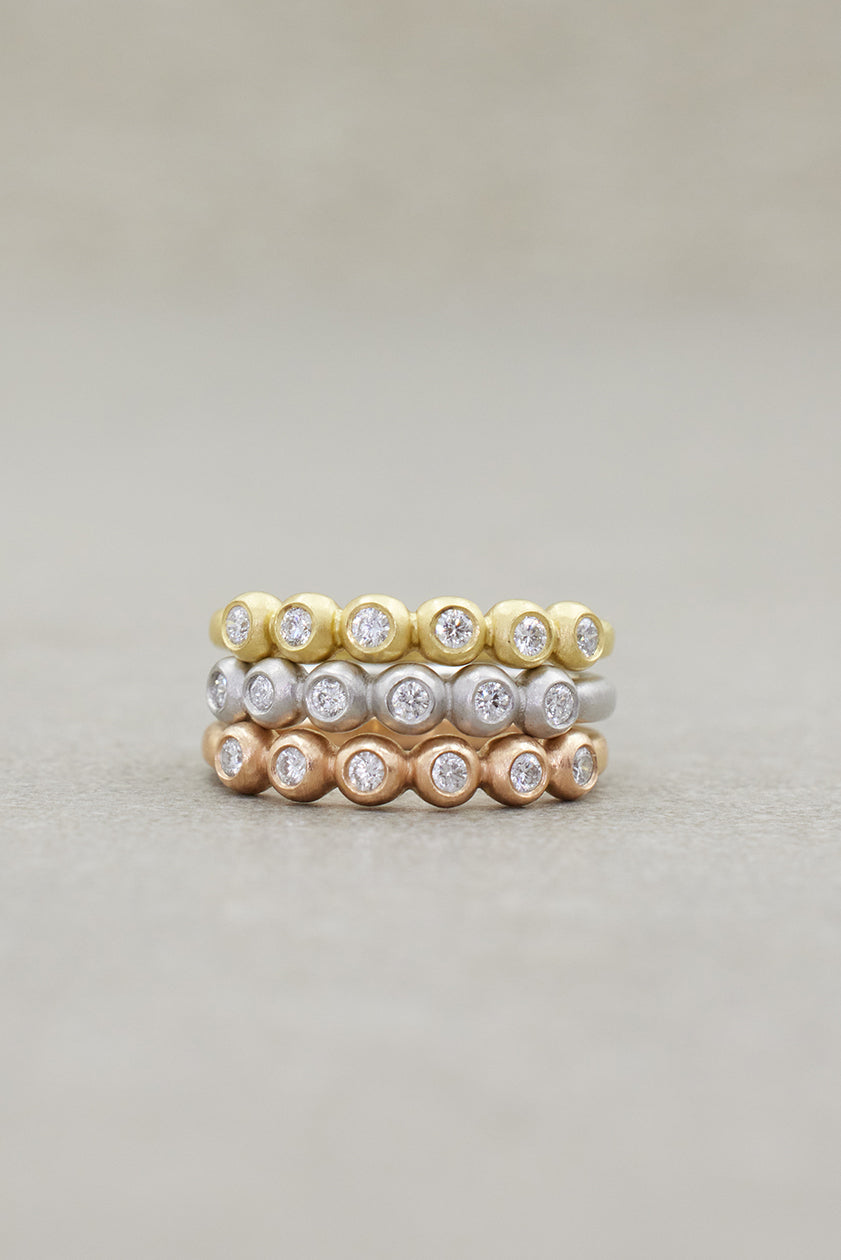 SIX Bead Diamond Rings