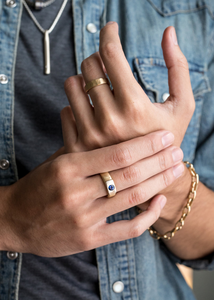 Sapphire 'BOULDER' Ring