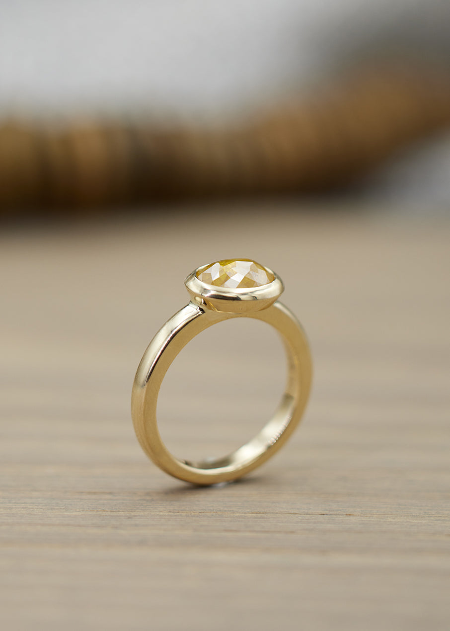 'AEGEA' Tangerine Diamond Ring Oval