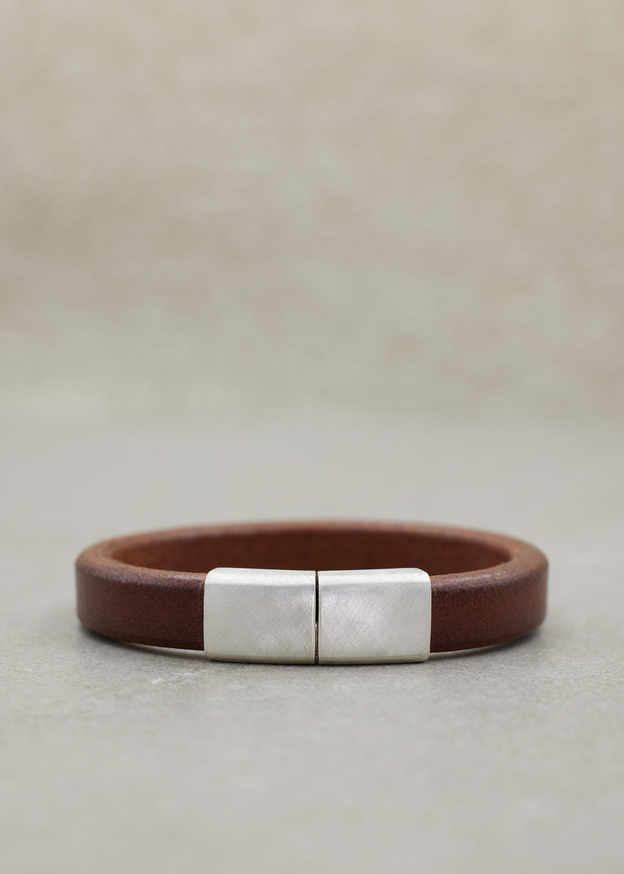 Leather Cuff Sterling Silver