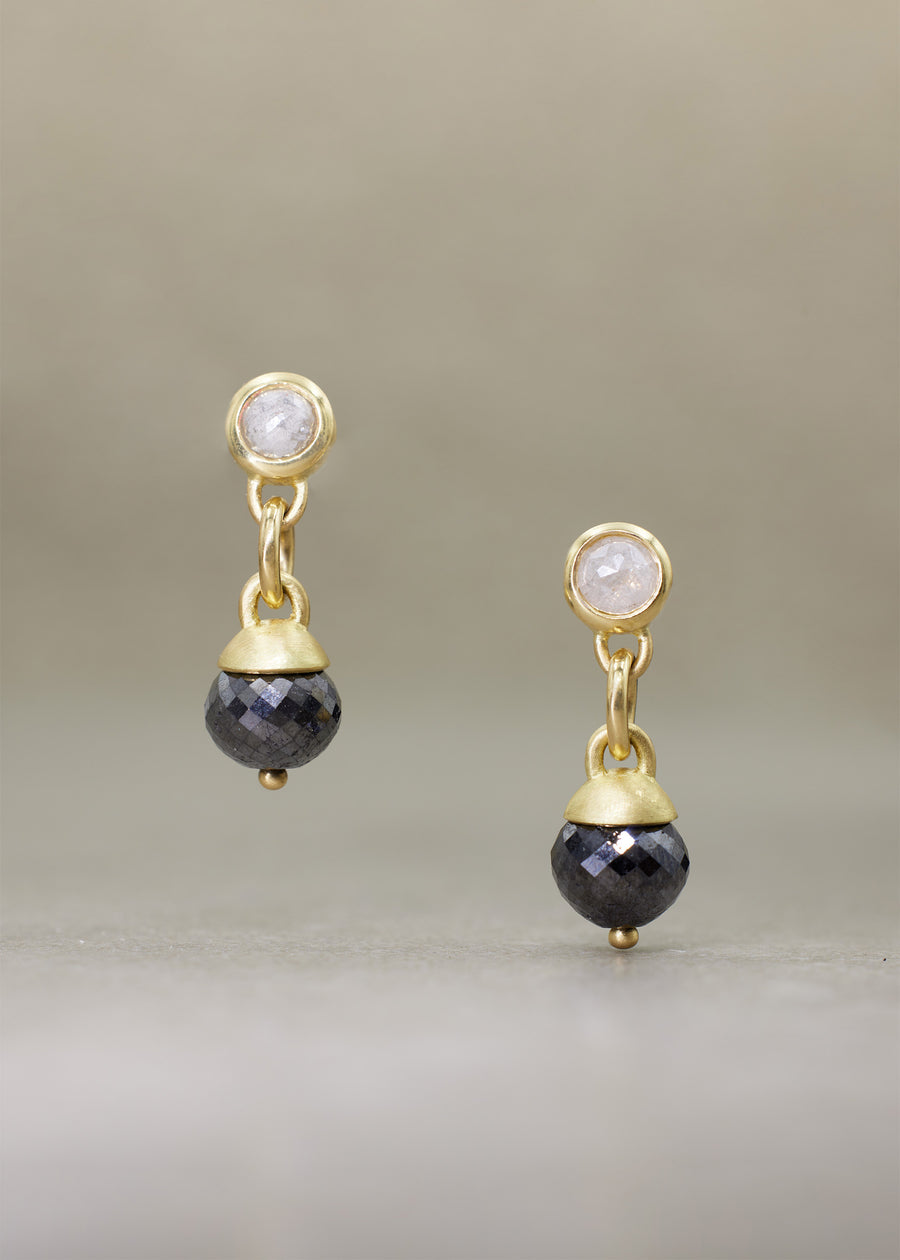 Black and Gray Diamond 'ROCCO' Stud Earrings