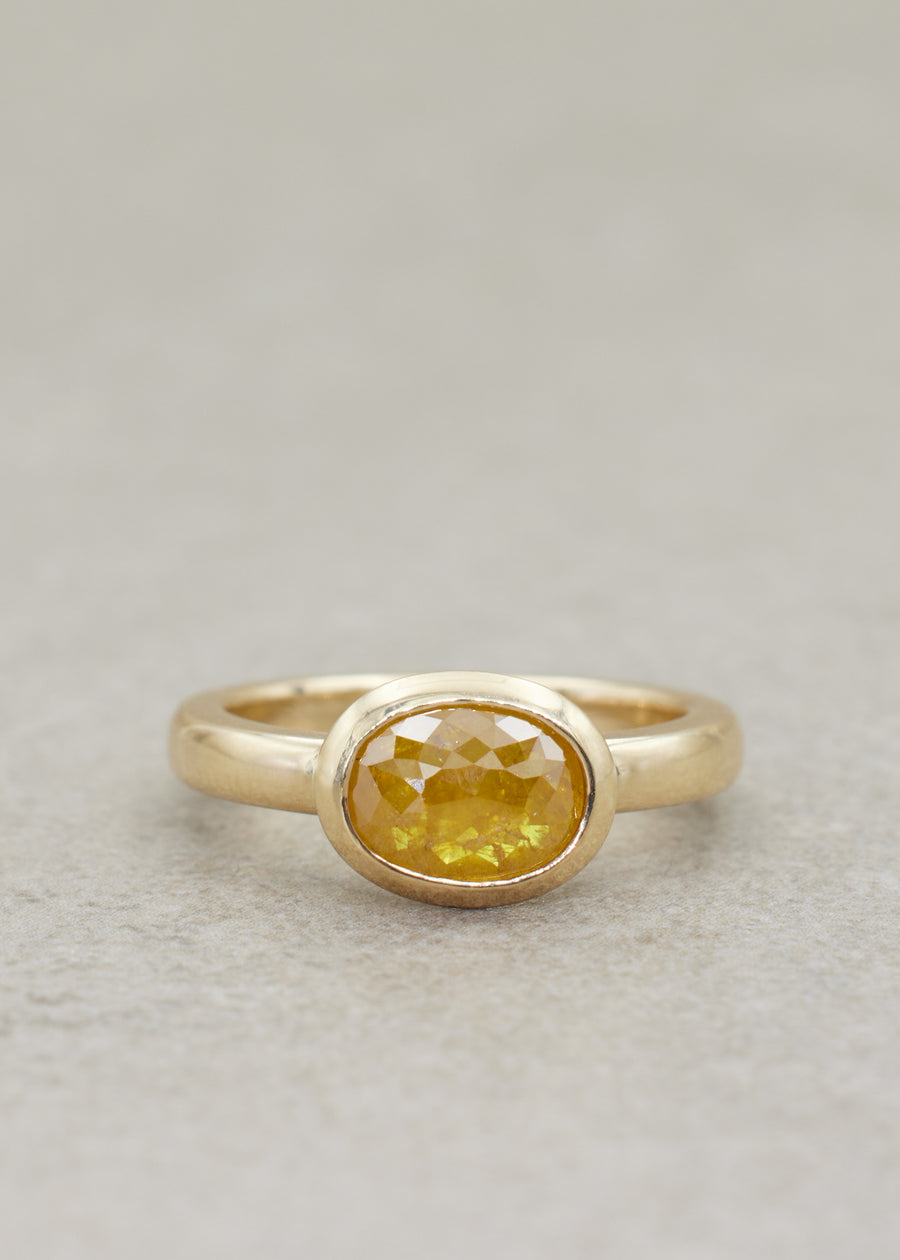 'AEGEA' Tangerine Diamond Ring Oval