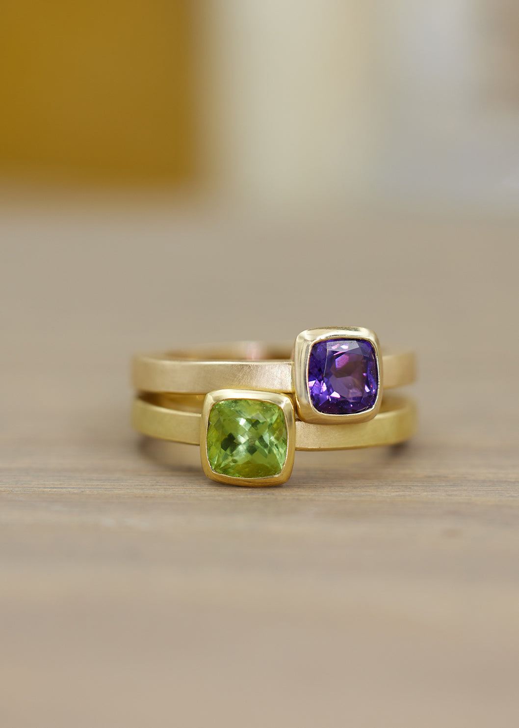 Amethyst Cushion Ring