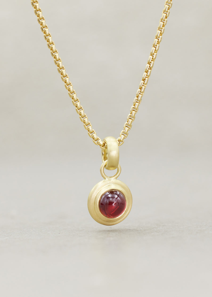 Red Garnet Cabochon Pendant