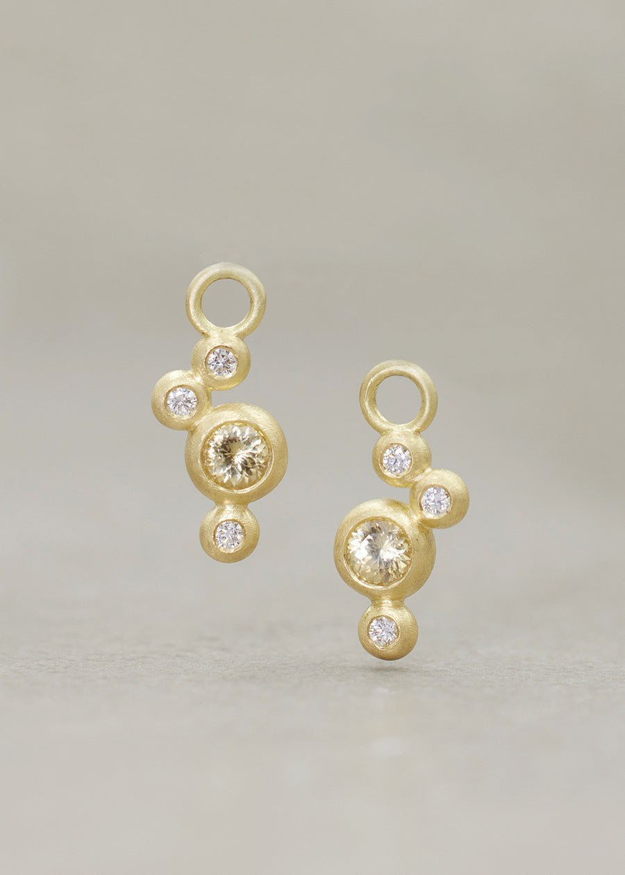 Golden Zircon 'CLUSTER' Earring Charms