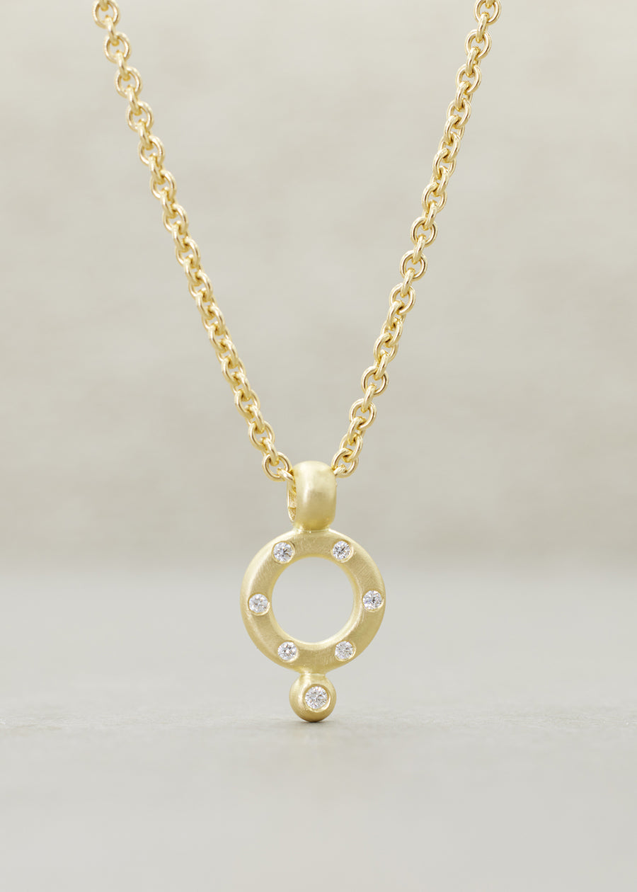 'RONDO' Diamond Circle Pendant