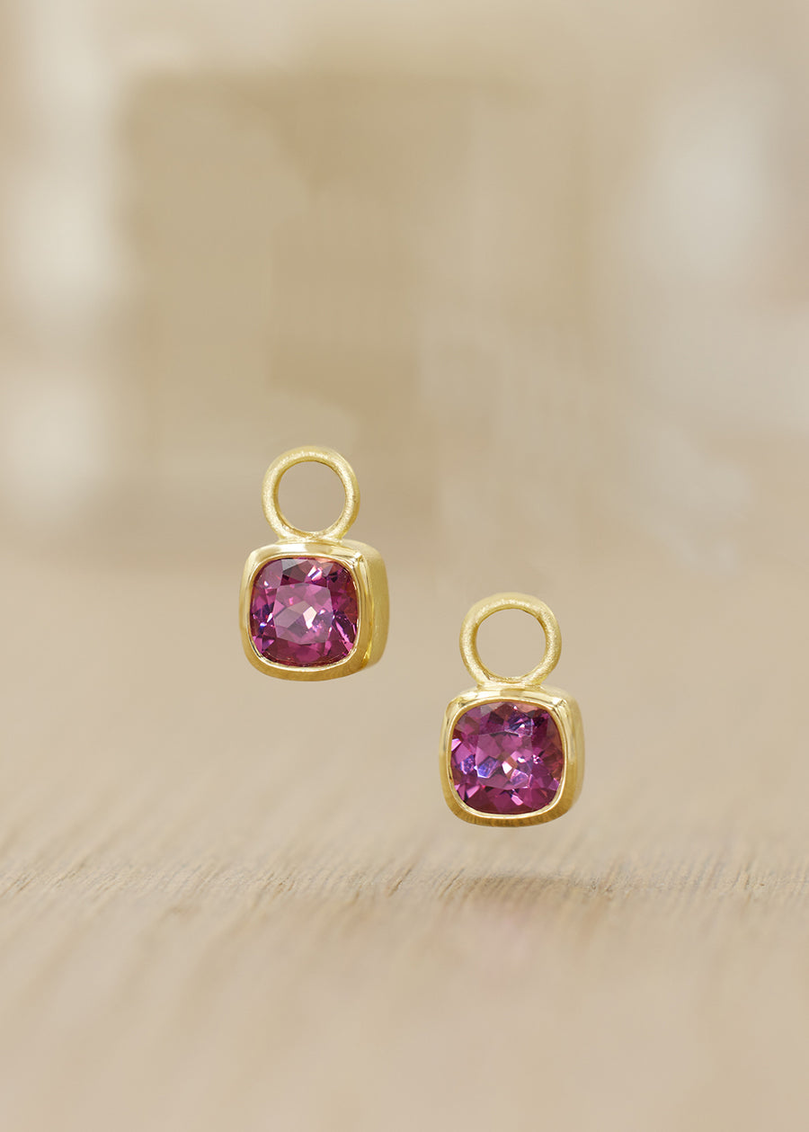 Umbalite Garnet Cushion Earring Charms