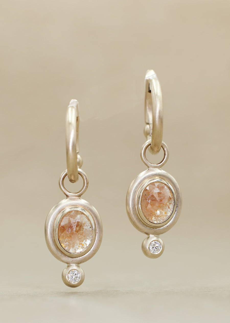 'AEGEA' Blush Pink 'RONDO' Diamond Earring Charms