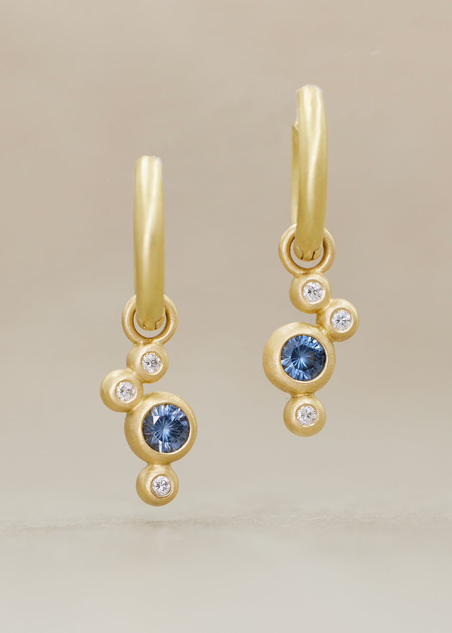 Blue Spinel 'CLUSTER'  Earring Charms
