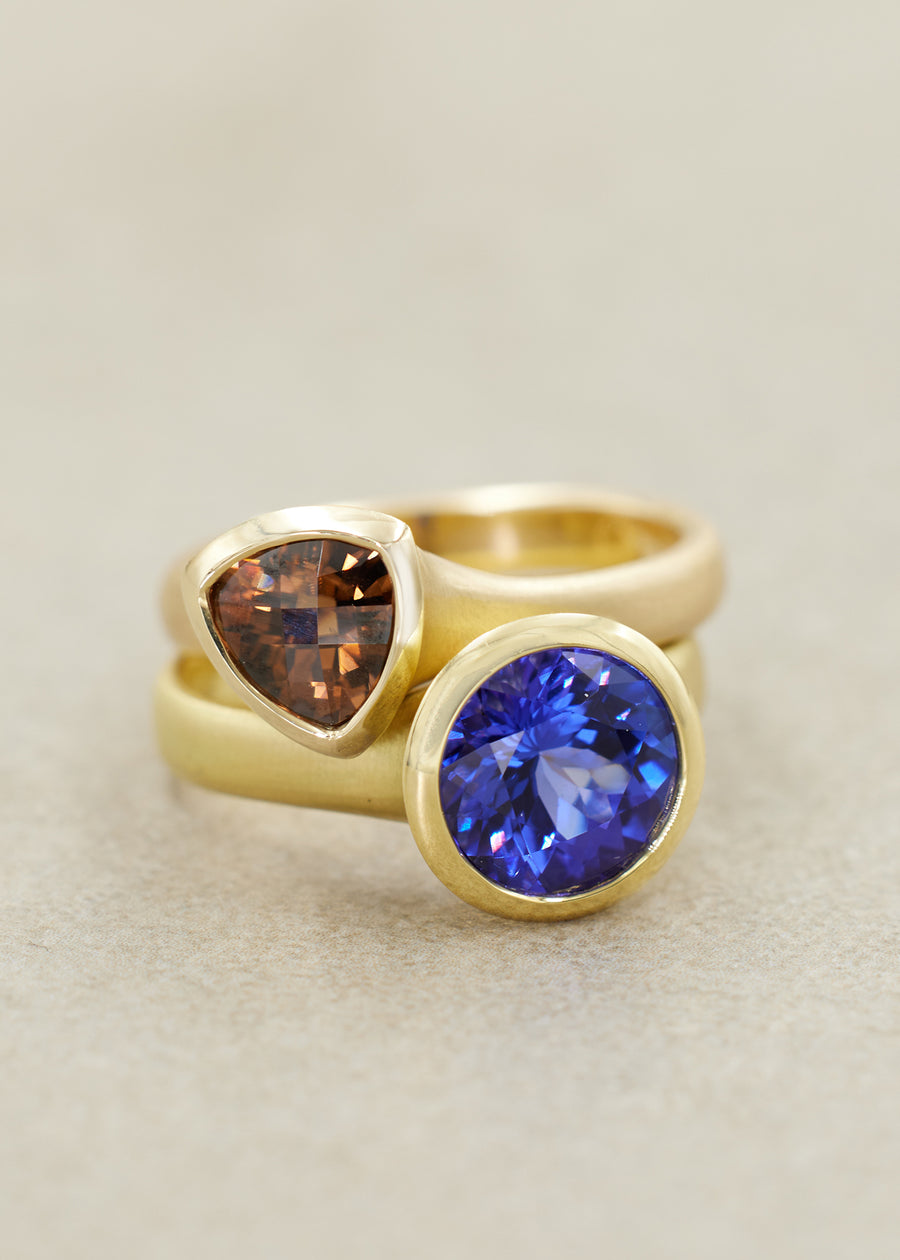 Tanzanite Fluted Ring