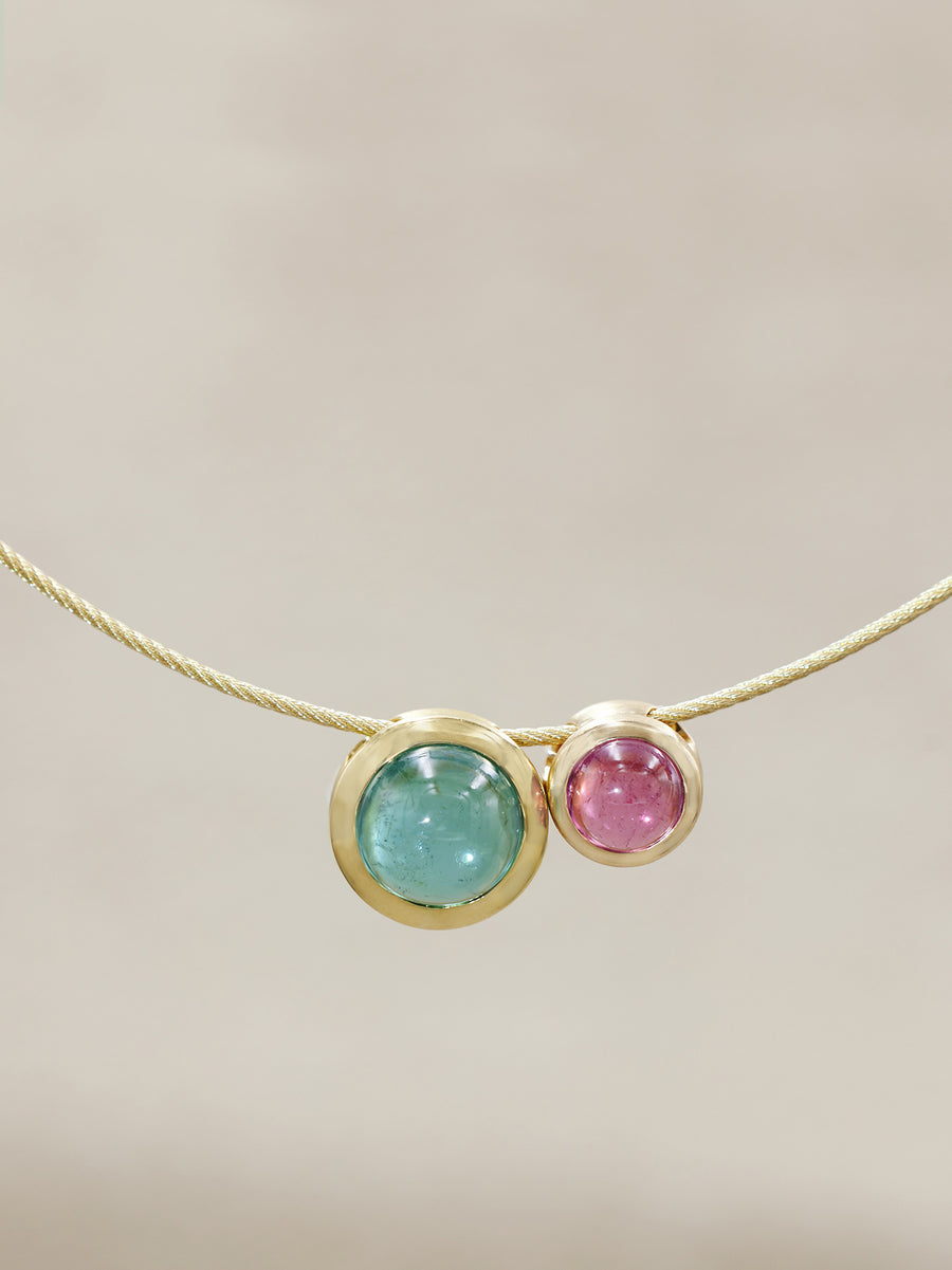 Blue-Green Tourmaline 'DULCI' Pendant, Large