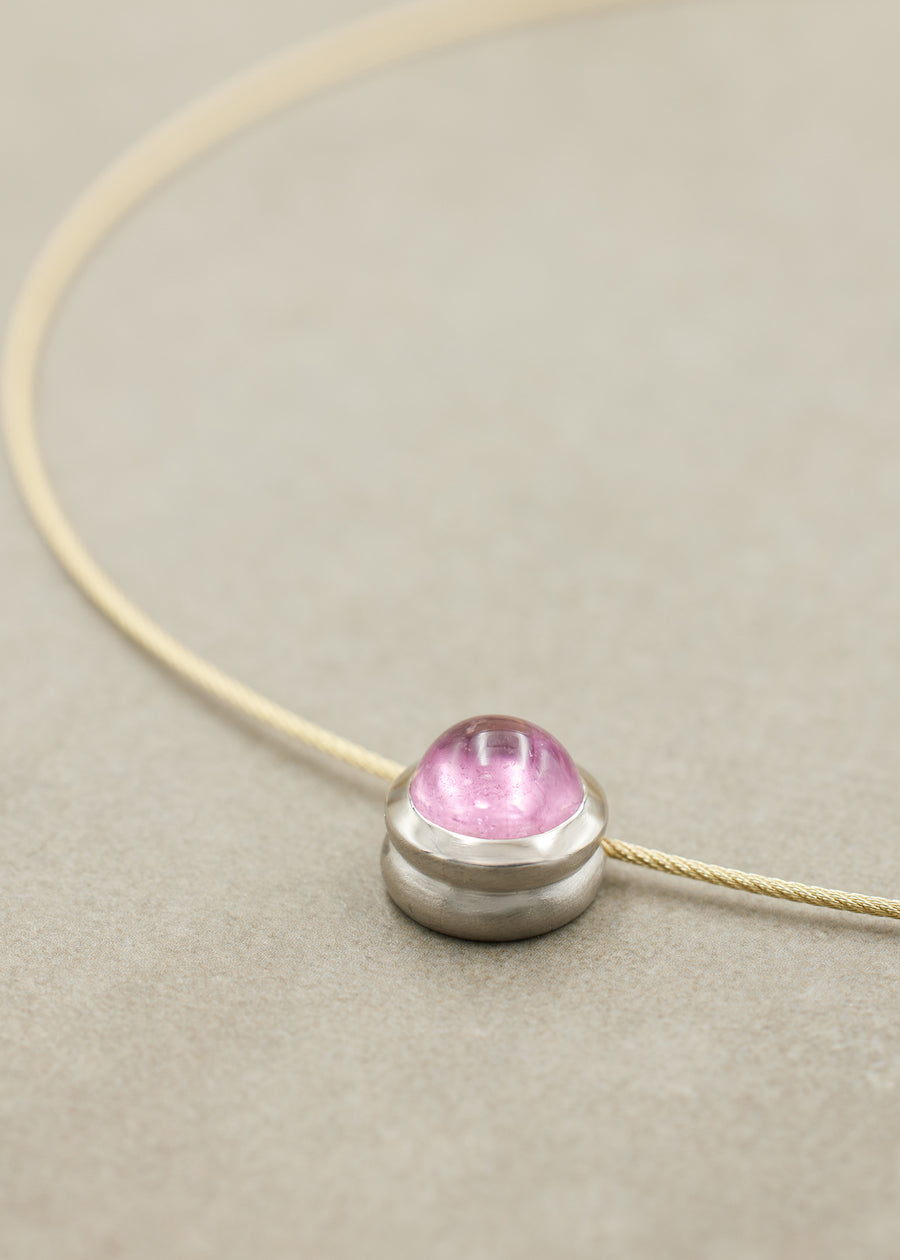 Soft Pink Tourmaline 'DULCI' Pendant, Large