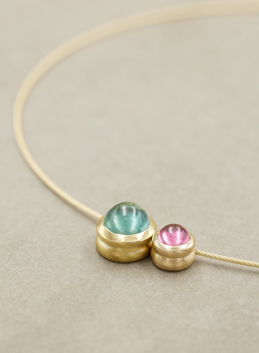 Blue-Green Tourmaline 'DULCI' Pendant, Large