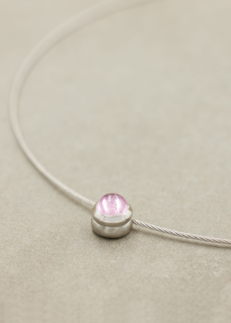 Soft Pink Tourmaline 'DULCI' Pendant Small