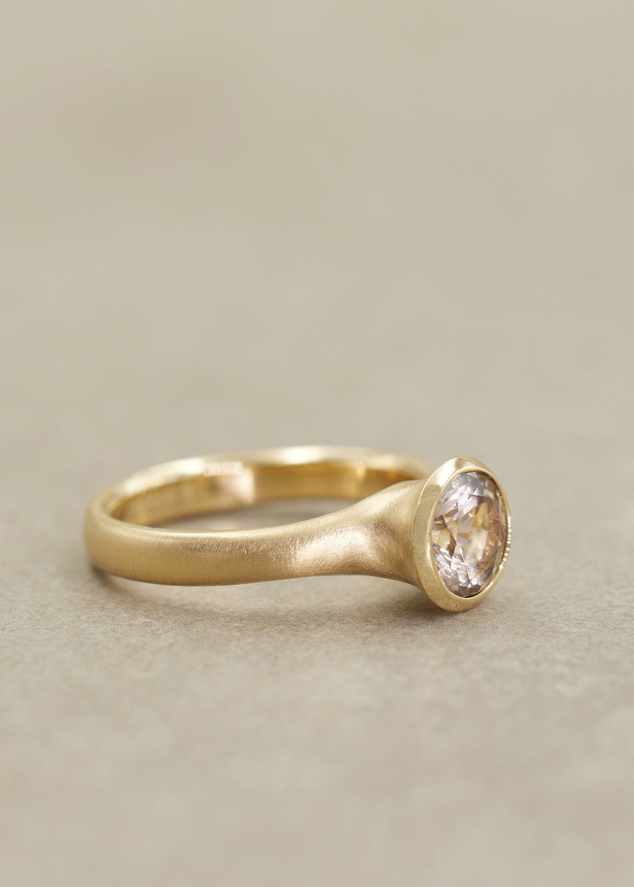 Rose Champagne Fluted Ring