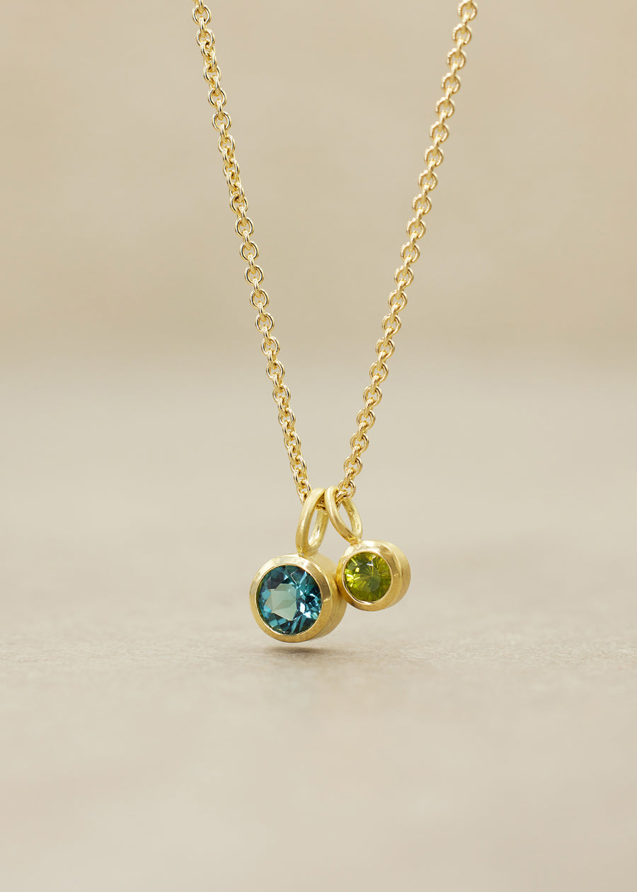 Vesuvianite Gem Charm Pendant, Medium