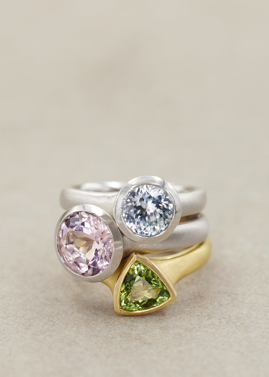 Morganite Fluted Ring, Large