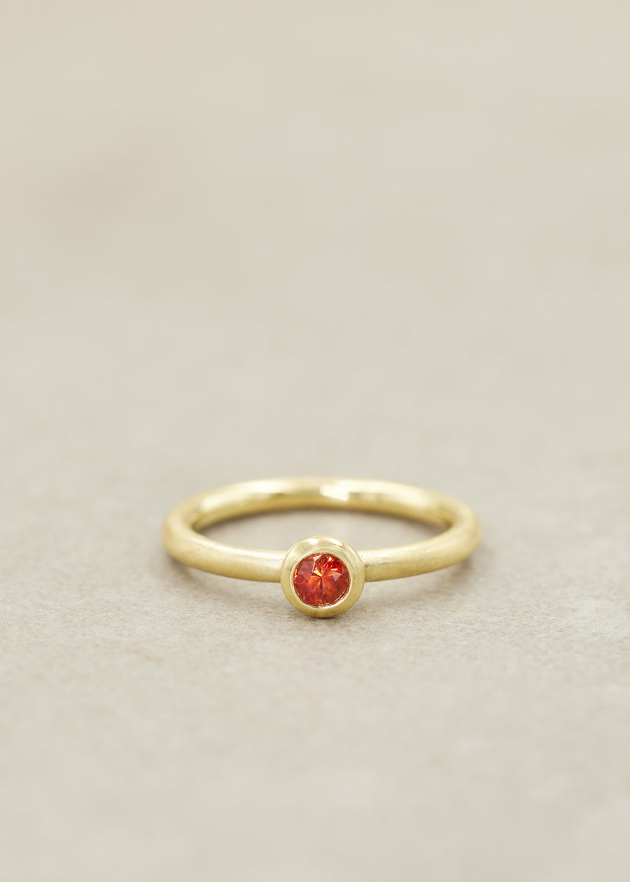 Orange Sapphire Gem Stack Ring