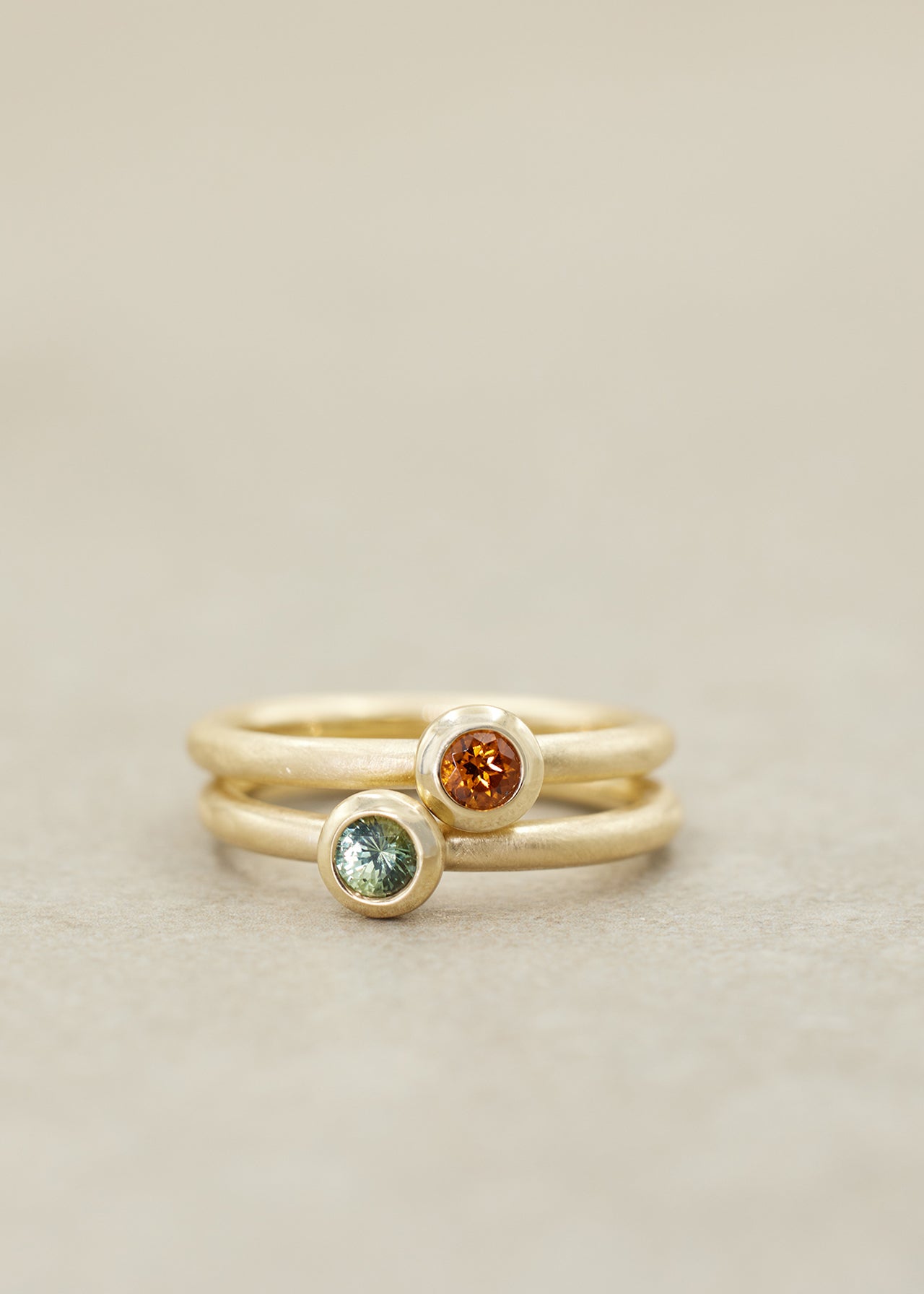 Gray Sapphire Gem Stack Ring