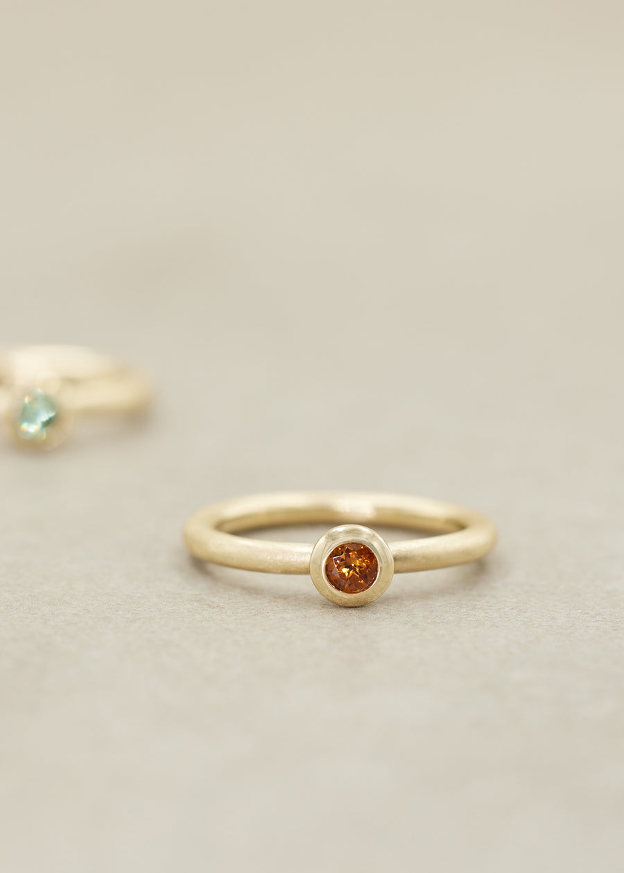 Orange Garnet Gem Stack Ring