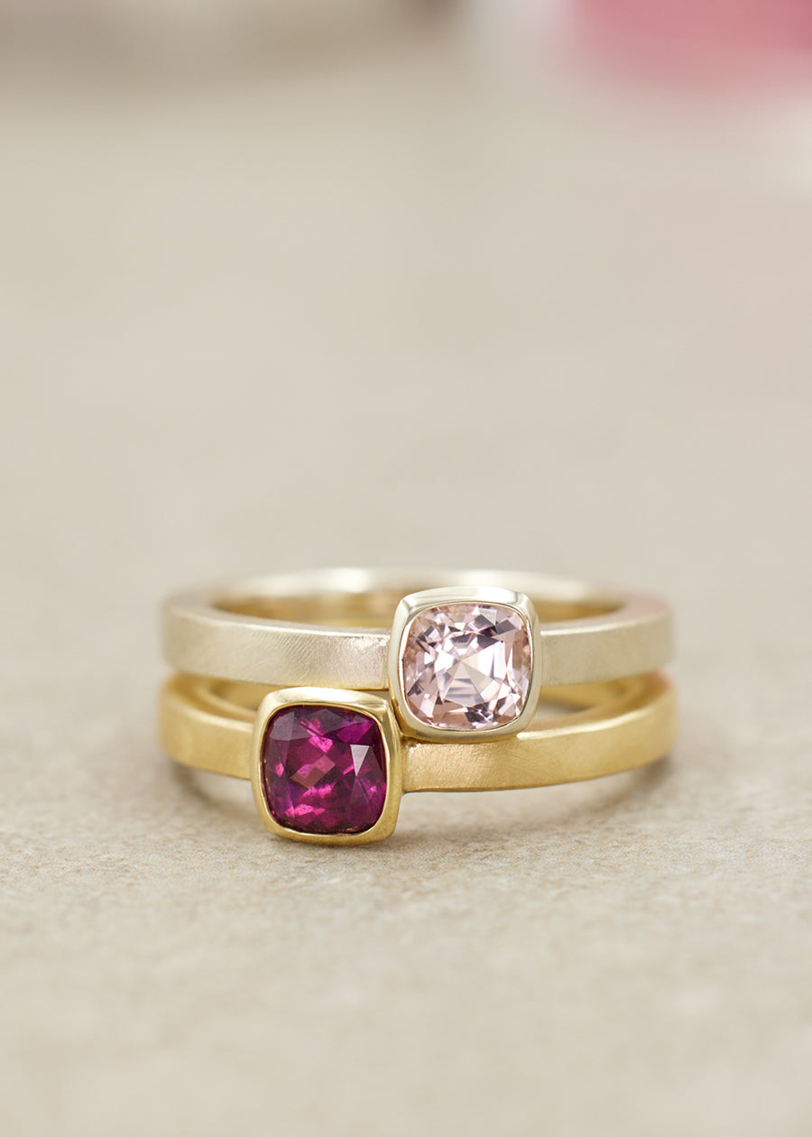 Umbalite Garnet Cushion Ring Small