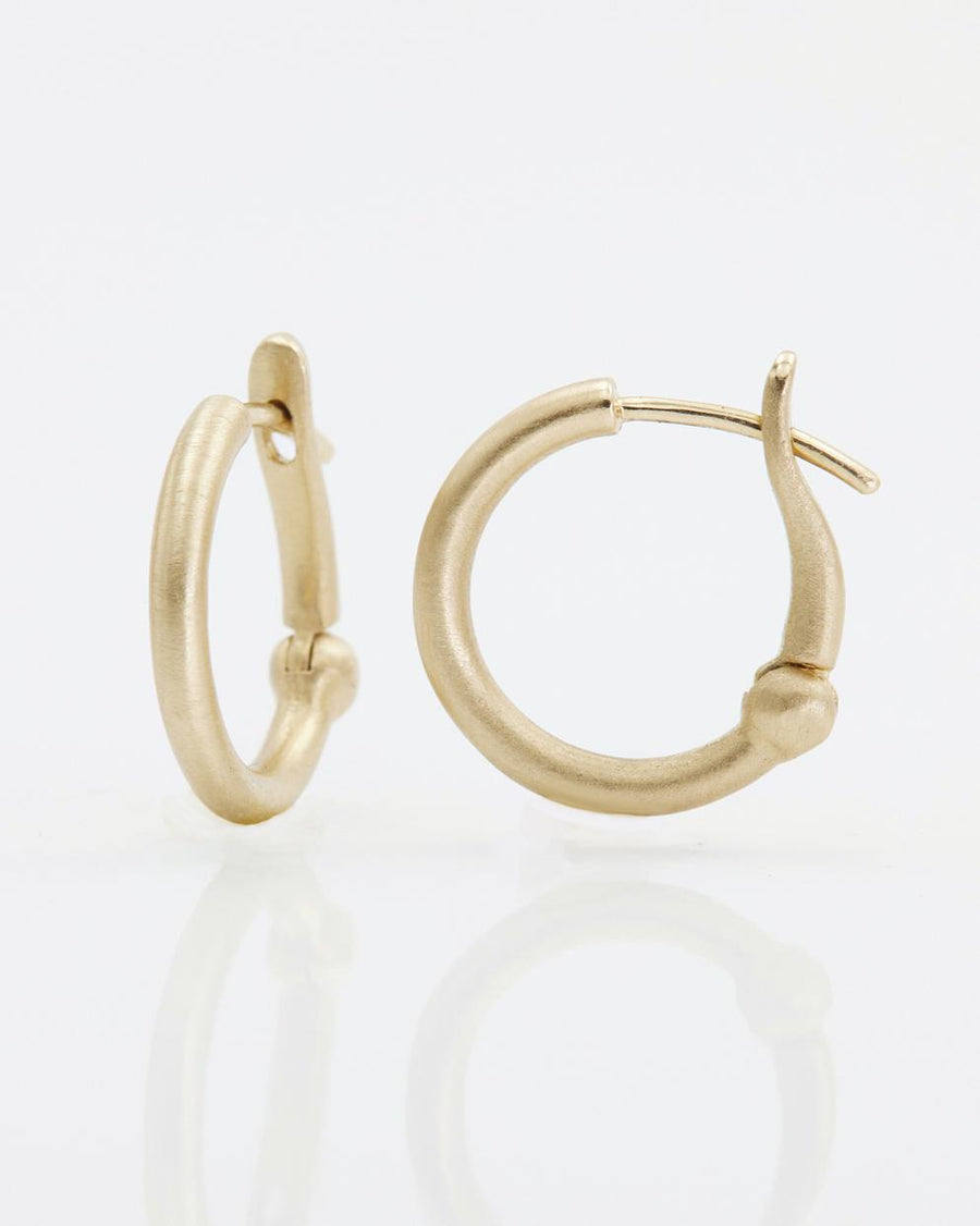 Medium 'ROUND CLIP' Hoops yellow gold